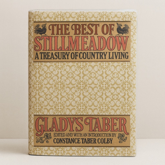 Gladys Taber Beige Pattern Mylar Dust Jacket Stillmeadow Country Living Book HC - Picture 1 of 16